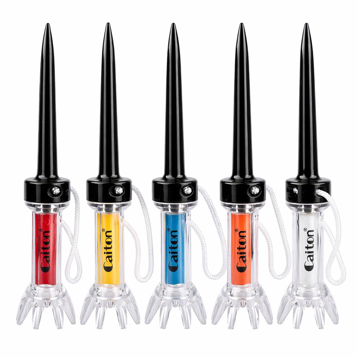 Caiton® Magnetische Golf Tees | Golf Tee 79mm | 360° draaibare golf tee | Onbreekbare golf tees | Golf accessoires set 5 stuks | Flexibele tee met magneet | Minder weerstand meer afstand | Golf training hulpmiddel | duurzame tees | 5X |Original| 79MM