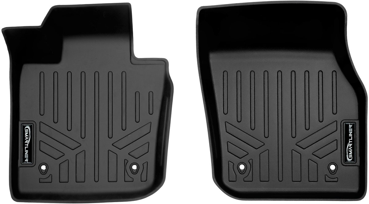 Smartliner 3D Automatten Voorrij voor MINI Cooper SE en MINI Hardtop 2021-2024 - Zwart - Op Maat Gemaakte Vloermatten met Verhoogde Randen - Weerbestendige Bescherming voor de Voorste Stoelen