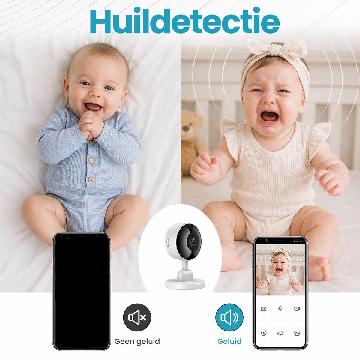 RaviSoll Babyfoon Camera - Wifi, Nachtvisie, Bewegingsdetectie thumbnail 2