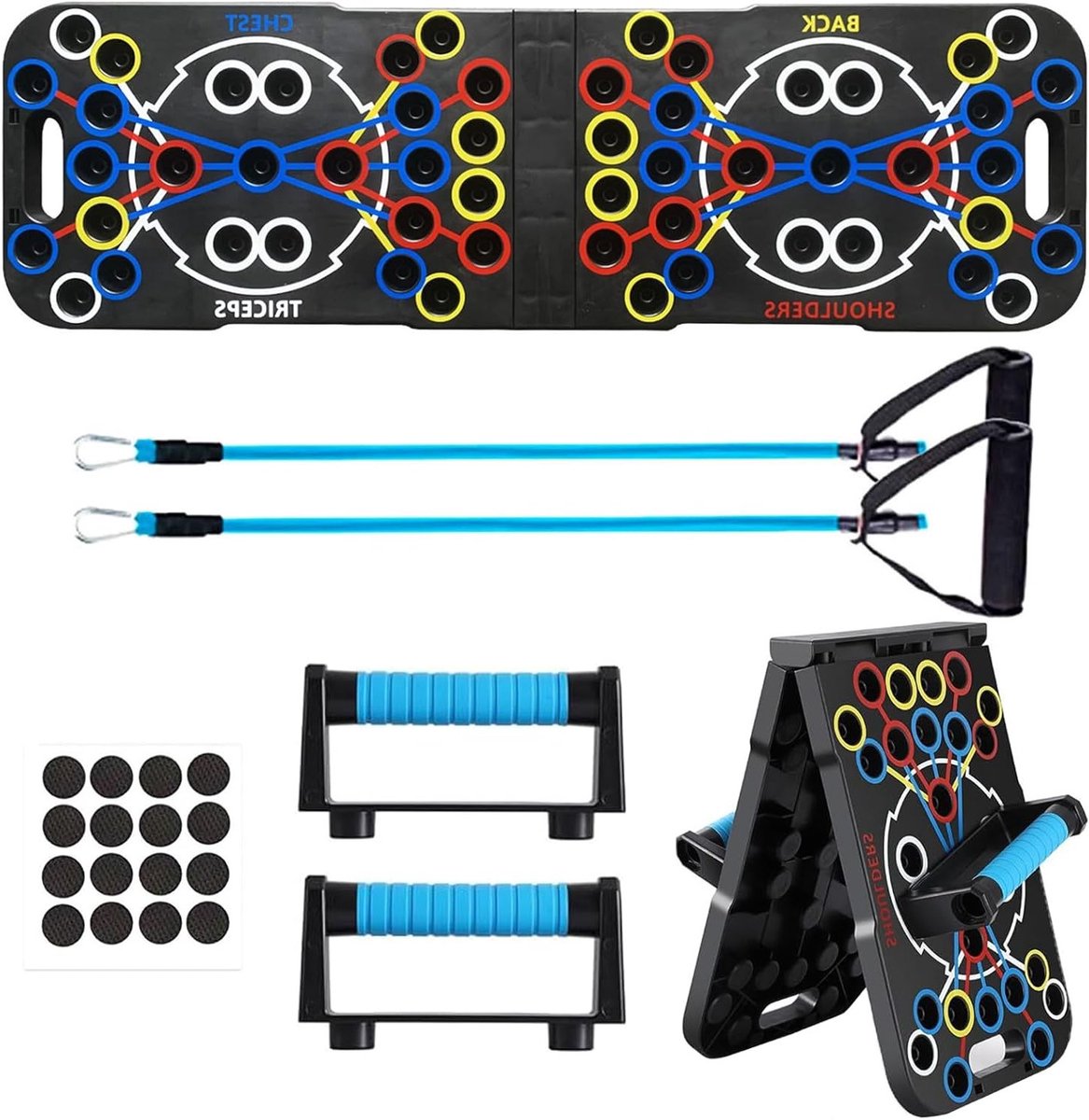 Draagbare Multifunctionele Push Up Board, 14 in 1 Afneembare Pushup Bar voor Krachttraining, Handgrepen voor Effectieve Borstspieroefeningen en Fitness Workout voor Mannen en Vrouwen