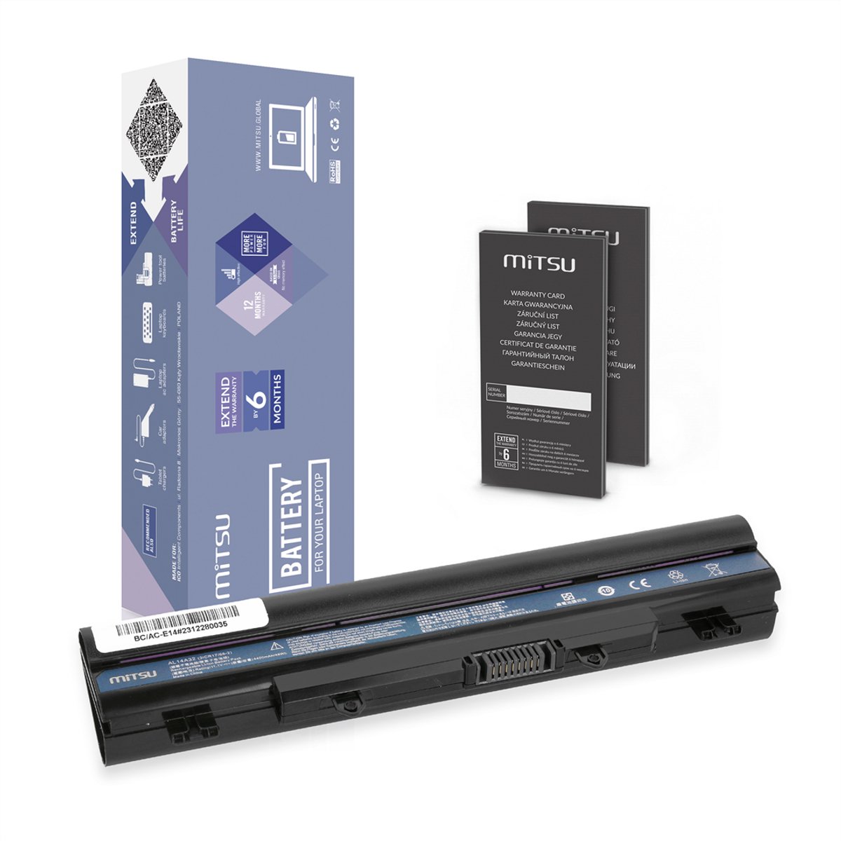 MITSU Serie - Laptopbatterij - Acer E14 E15 - 31CR17/65-2