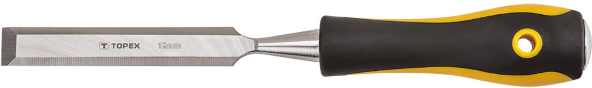 TOPEX - Houtbeitel - 16 mm - Dubbelmateriaal Greep - CrV