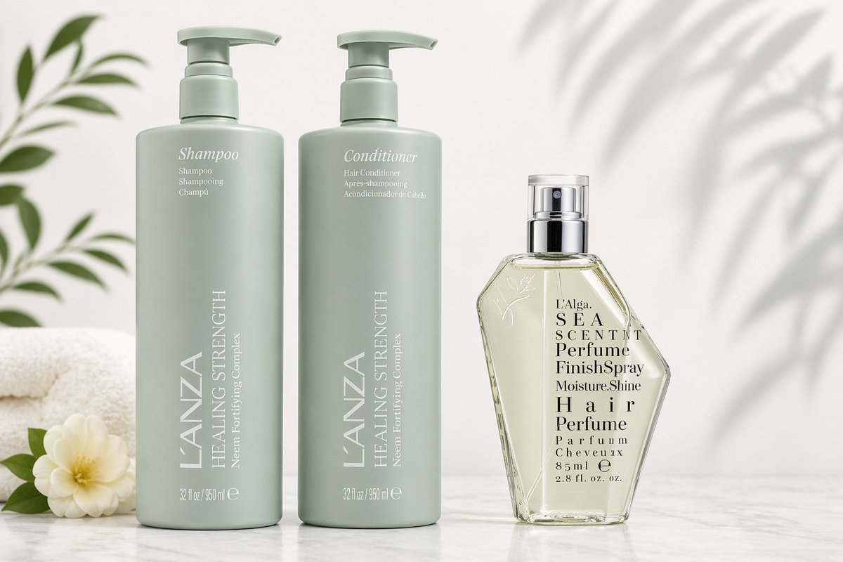 LANZA Healing Strength XL Set Shampoo Conditioner Hair Perfume Beschadigd Haar Herstel Versterking Glans Professionele Haarverzorging