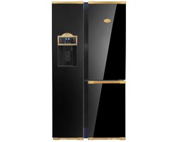 Retro- koelkast- Side-by-side KAISER KS 90300 AD Bio- zwart, No Frost 538 L 183 cm