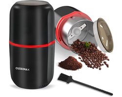 Cuisimax Elektrische Koffiemolen – 150W – Koffiebonenmaler en Kruidenmolen – RVS Maalmessen – One Touch Bediening – 120g Capaciteit
