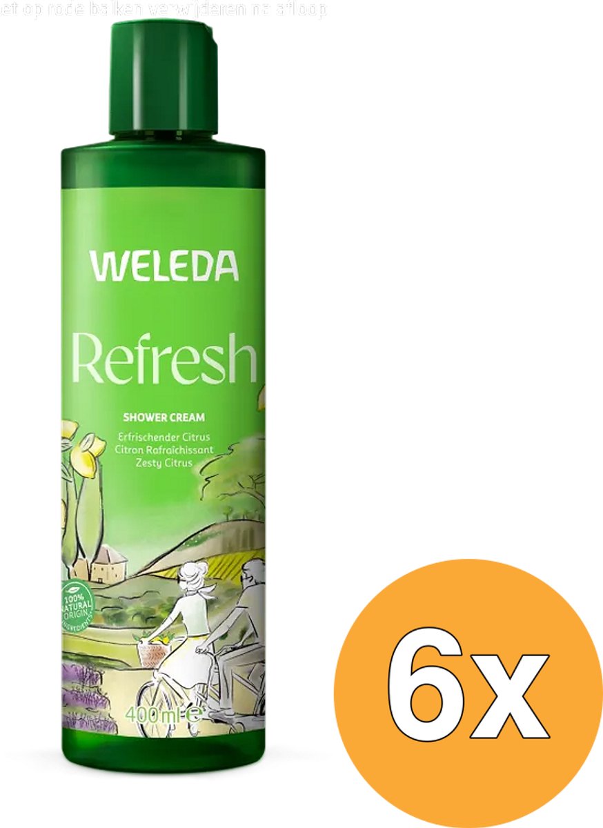 6x Weleda Refresh Douchecreme Citrus (400 ml)