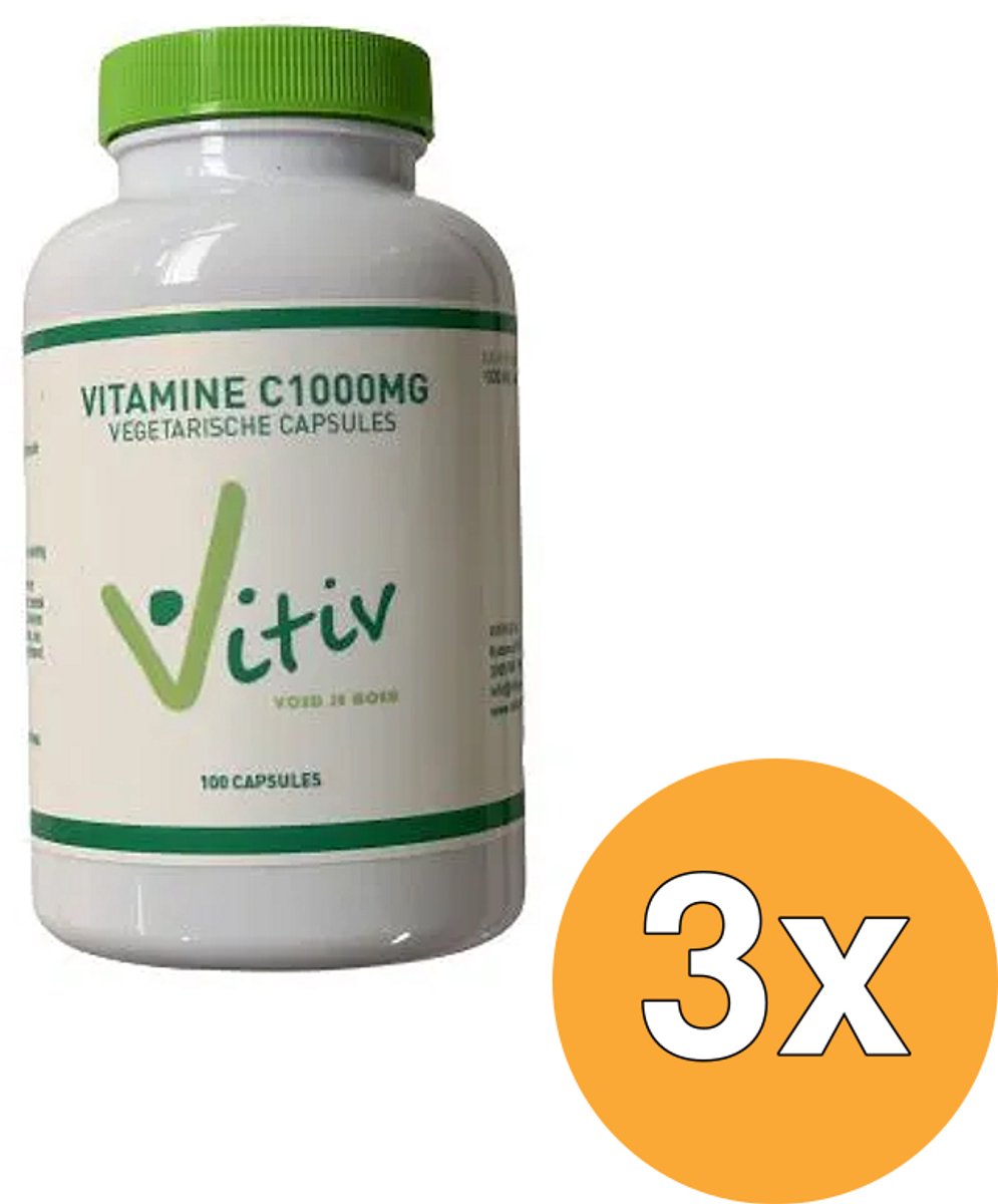 3x Vitiv Vitamine C1000 (100 capsules)