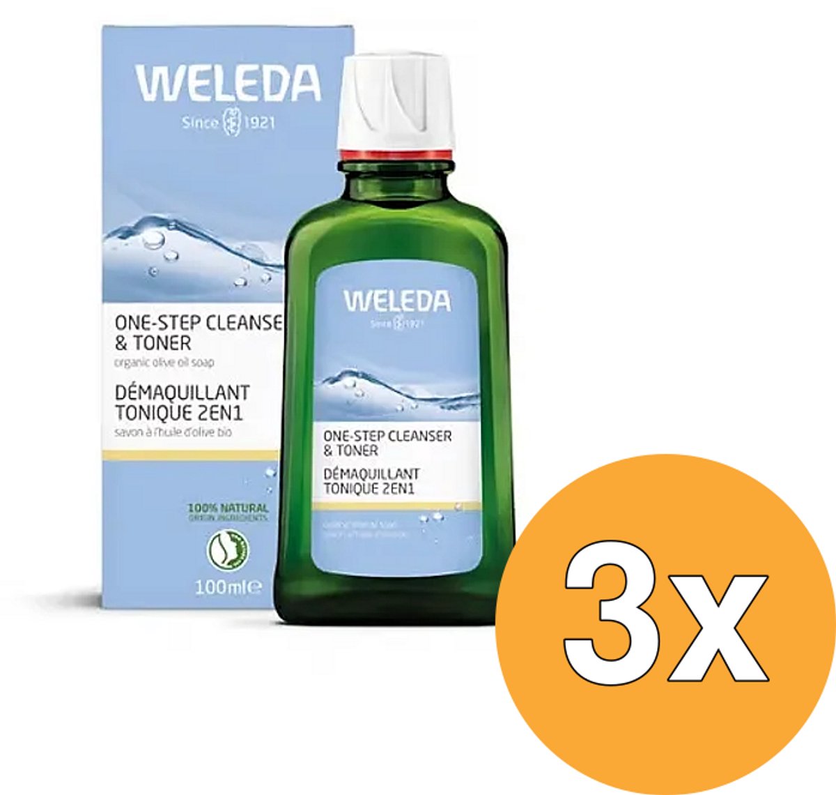3x WELEDA 2-in-1 Reiniging (100 ml)