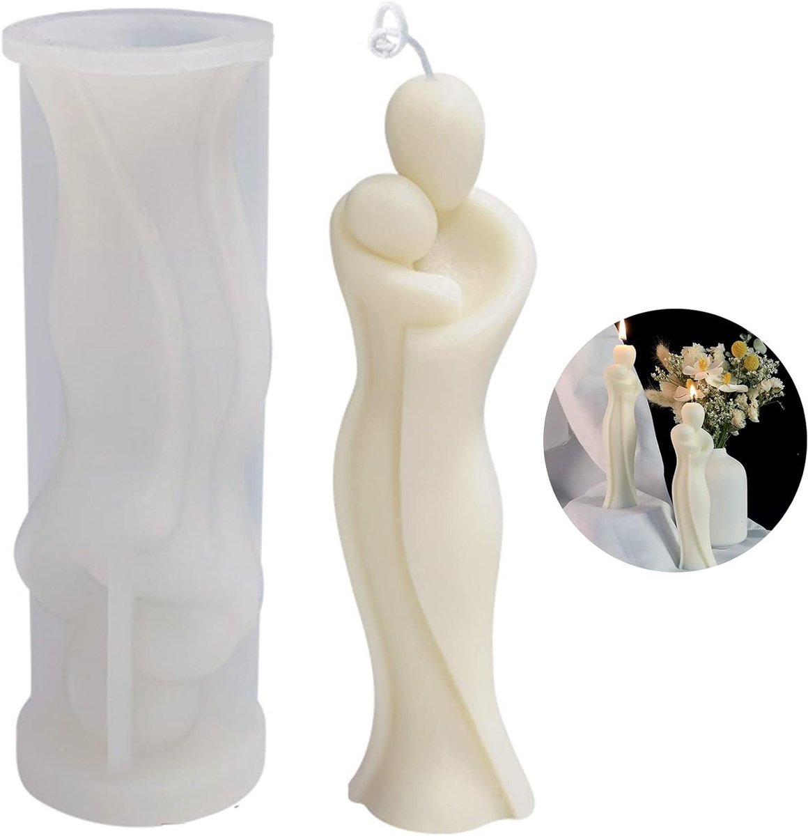 3D Silicoon Gietvorm voor Mannelijke en Vrouwelijke Kaarsen, Handgemaakte Ornamenten en Ge