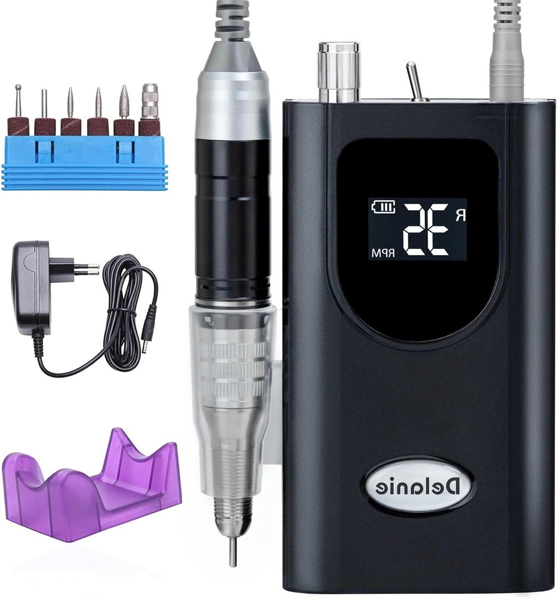 Professionele Elektrische Nagelfrees 35.000 RPM Draadloos - Manicure & Pedicure Set