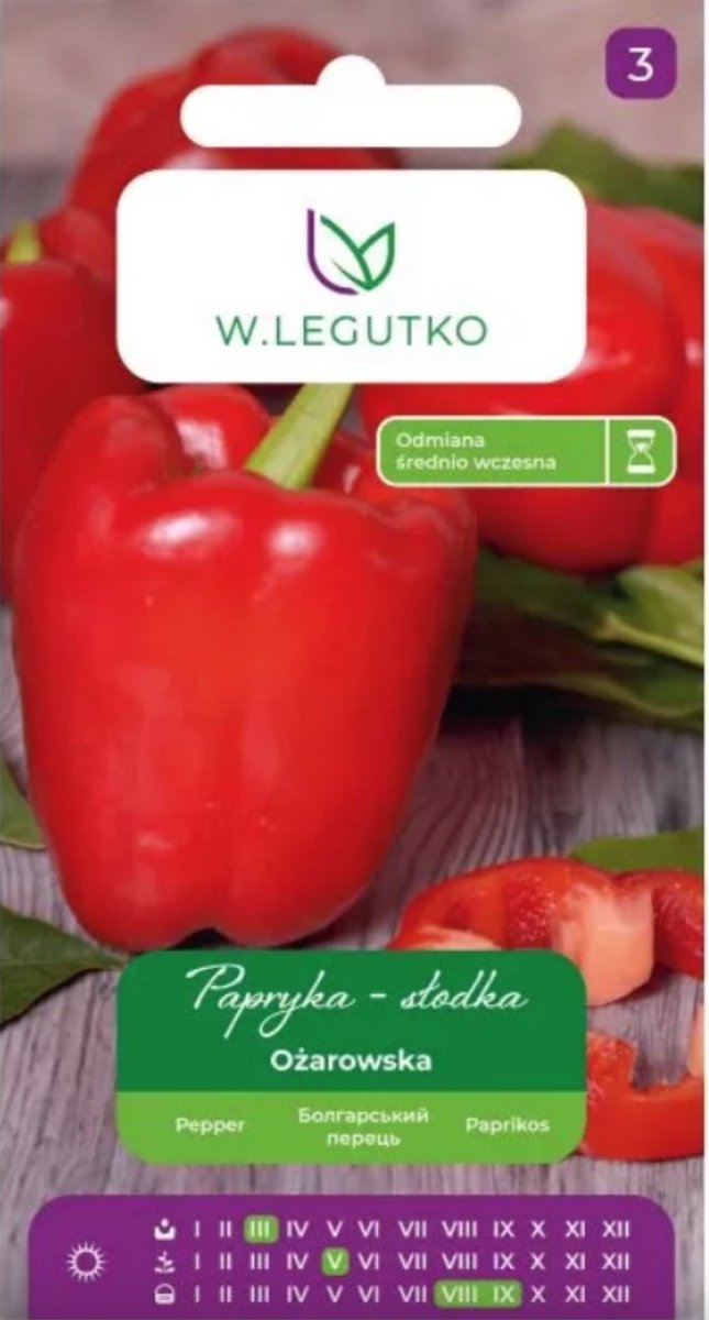 W.Legutko - Zoete paprika's – rode, blokvormige paprika's