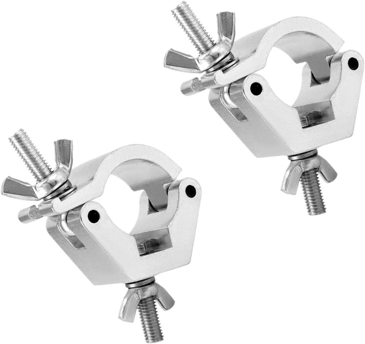 Set van 2 truss haken voor verlichting en luidsprekers, traverse klemmen 30-35 mm, aluminium bevestigingsmateriaal