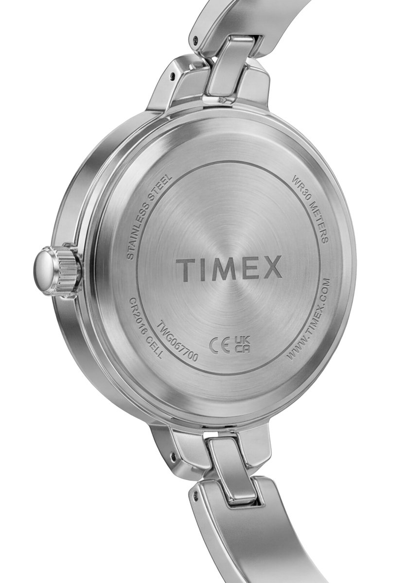 Timex Womens Trend Quartz Analoog Horloge Silver Tone Kast: 100% Legering Materiaal | Armband: 100% Legering Materiaal 28 mm TWG067700AJ, TWG067800AJ, TWG067900AJ