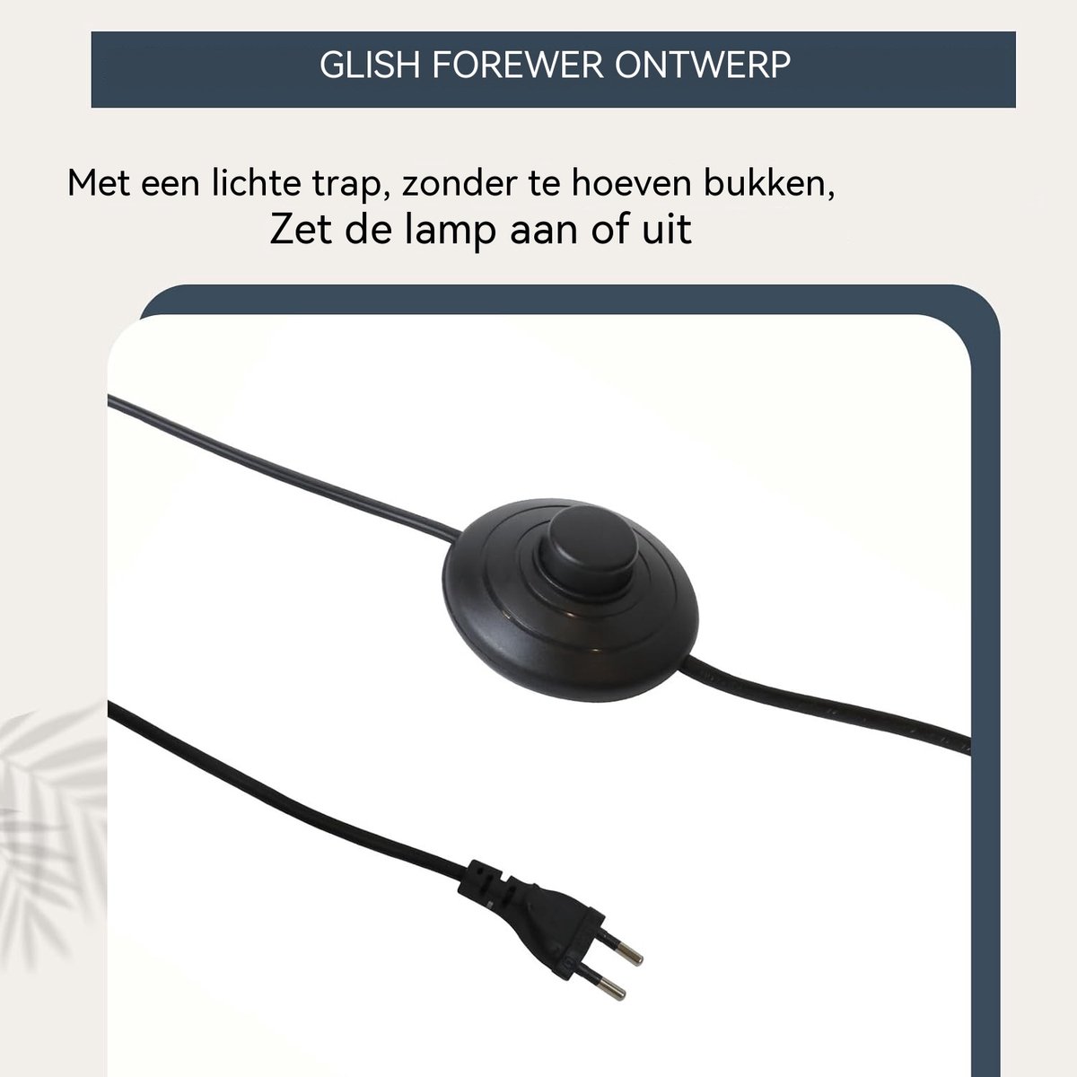 Glitzerlife - Moderne Industriële Vloerlamp - Zwart Staande Lamp - 3 Lichtbronnen - Vintage Design - E27 Voetlamp - Retro Vloerlamp - Metaal en Glas - Voor Woonkamer en Slaapkamer -150cm thumbnail 3