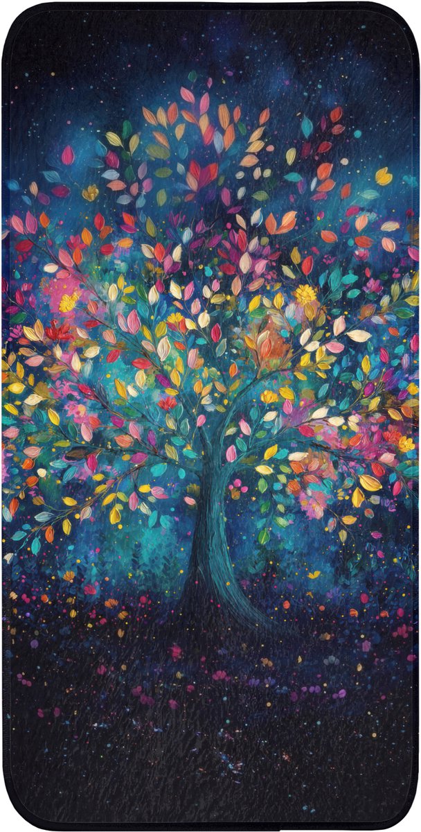Badmat 60x120 cm - Antislip - Kleurrijk - Boom - Magisch - Abstract - Badmatten voor badkamer - Badkamermat - Douchemat - Badkamer mat