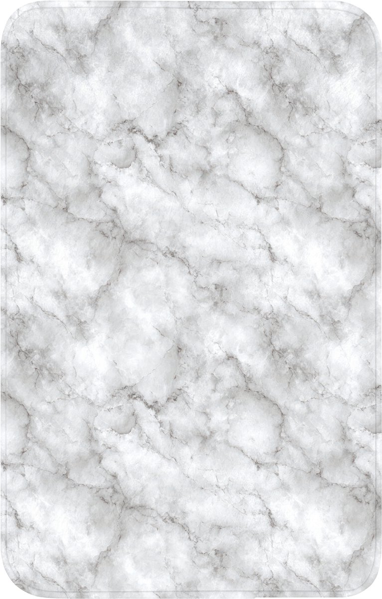 WC mat 50x80 cm - Antislip - Grijs - Marmer - Klassiek - Aders - Toiletmat - Vloermat - Do
