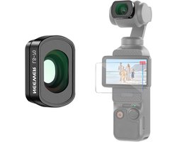 Wide Angle Lens 0.72X FOV 112° voor DJI Osmo Pocket 3 - Asferische Actiecamera Lens met Magnetische Bevestiging en Schermbeschermer, Ideaal voor Creatieve Opnames