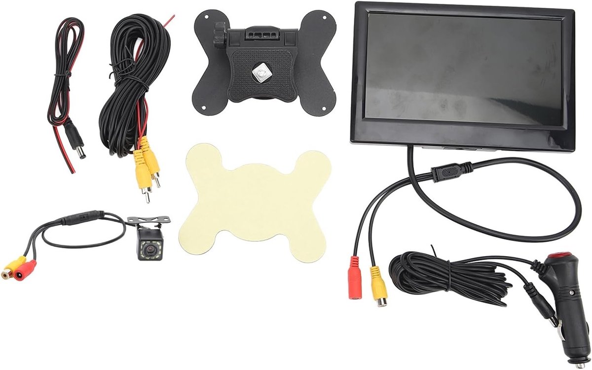 Dailygoods- Back-upmonitor 7 Inch - Hoge Resolutie - 170° Groothoek - Waterdicht - Laag Stroomverbruik - 2 Video-ingangen - Achteruitrijmonitor