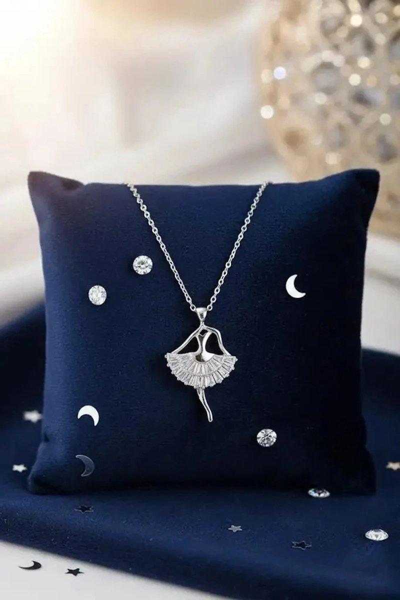 Dorvina 316L Staal Zilverkleurig Balerin Model Dames Ketting | Sik Duurzaam Sieraad