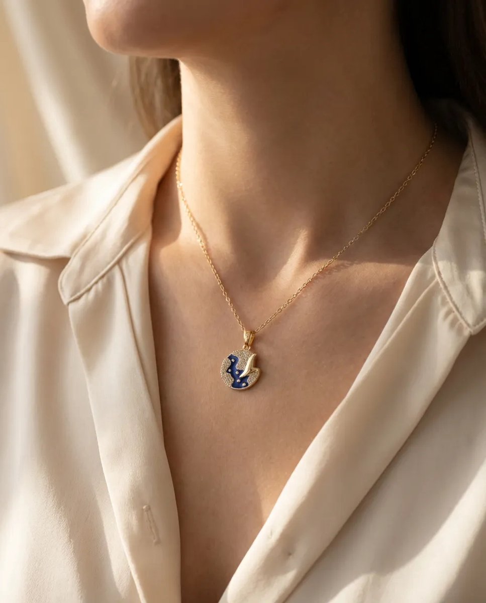 Dorvina 316L Staal Ketting Goudkleurig Gece Model Zirkonia Dames Ketting Verkleurt Niet | Stijlvol en Duurzaam Sieraad