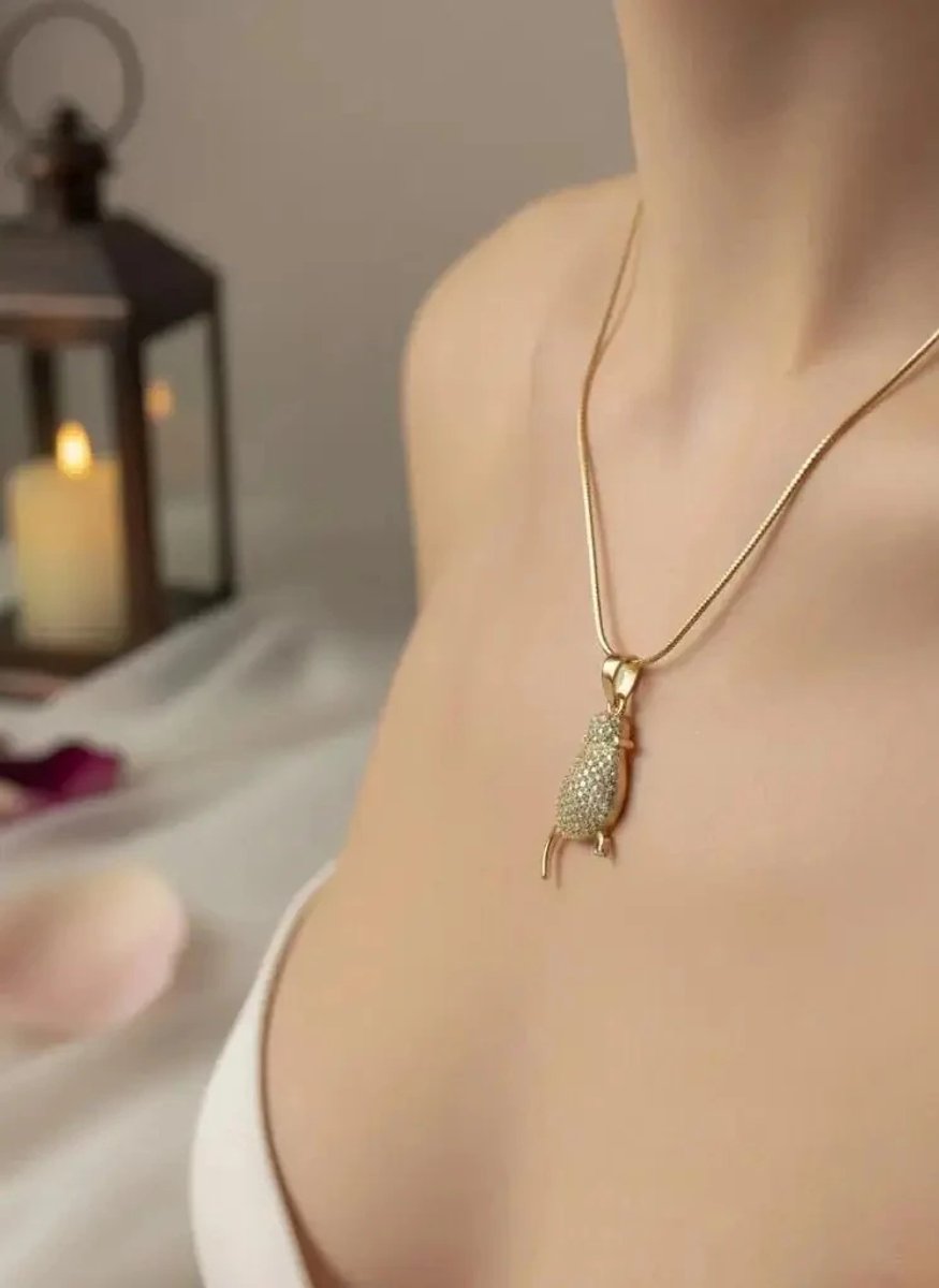 Dorvina 316L Staal Ketting Verkleurt Niet Hypoallergeen Zirkonia Goudkleurig Minik Serce Dames Ketting