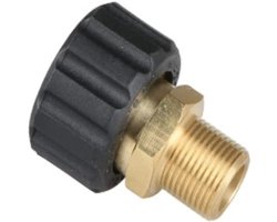 Pressure Washer Adapter 6.35mm Male naar M22 Female Draad, Snelle Ontkoppelbare Slangconnector, 14mm Plug Kern voor Hogedrukreinigers en Tuinaccessoires