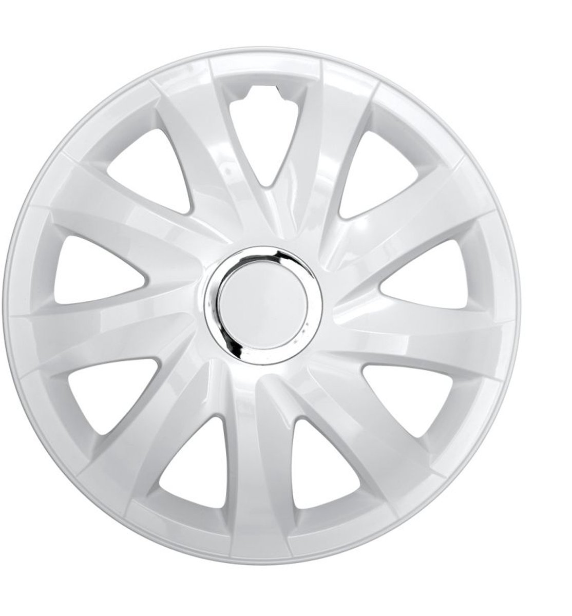 Universele wieldoppen 16" NRM DRIFT wit lak opdruk 4 stuks