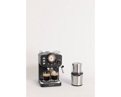 CREATE - Pack THERA RETRO Express-koffiezetapparaat + MILL PRO koffie- en kruidenmolen - Zwart