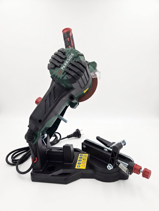 Parkside Elektrische Kettingslijper - Kettingzaagslijper - Vermogen: 85 W - Toerental: 0 - 5000 tpm - Schijf: Ø104 mm - Handig en nauwkeurig slijpen - Instelbare diepteaanslag - LED-verlichting van het slijpgebied van Merkloos	 — afbeelding 3