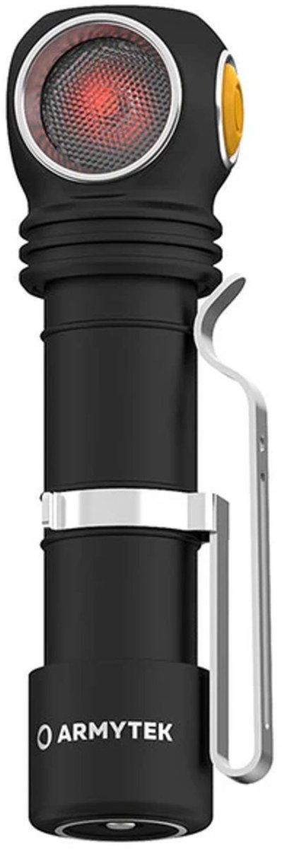 Armytek Wizard C2 WR - Rood & wit licht - Haakse Zaklamp - Magnetisch Oplaadbaar - 1100 Lumen - EDC Zaklamp