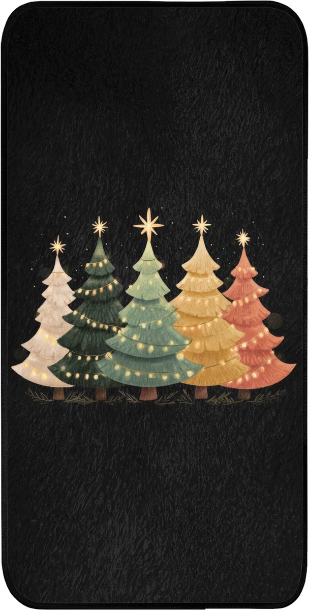 Badmat 60x120 cm - Antislip - Kerstbomen - Kleurrijk - Lichtjes - Ster - Badmatten voor badkamer - Badkamermat - Douchemat - Badkamer mat