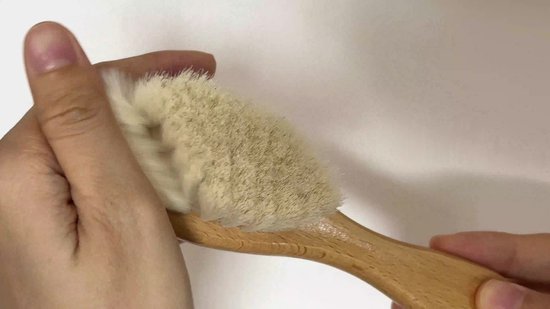 BimbelBoo® Houten Baby Borstel en Kam - 100% natuurlijke geitenharen - Zacht - Kraamcadeau - Baby Haarborstel