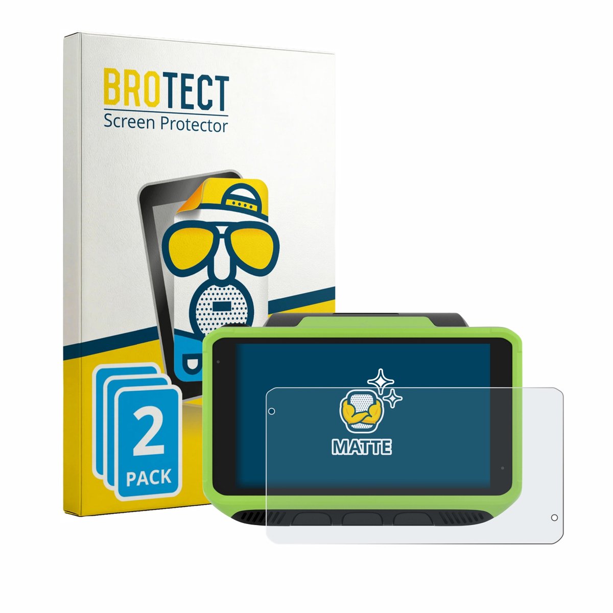 BROTECT - Screenprotector voor Zebra WT6400 - Folie Beschermfolie matte 2 Stuks