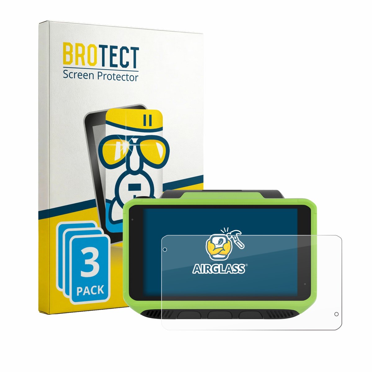 Screenprotector 3 Stuks voor Zebra WT6400 Beschermglas transparant