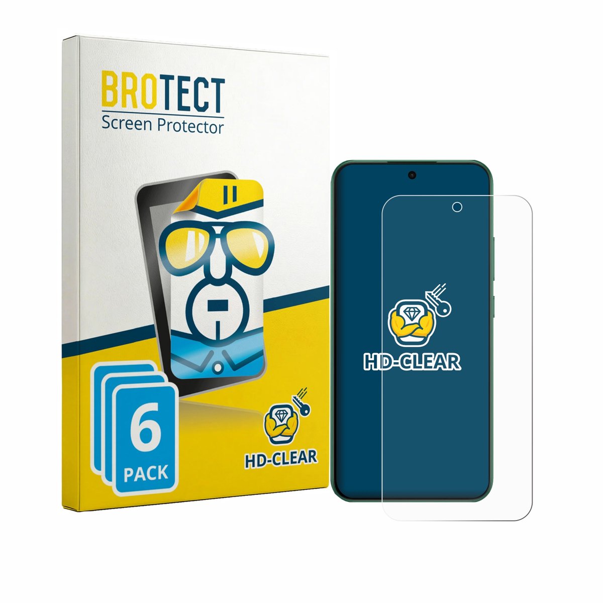 BROTECT - Screenprotector voor Oppo F33 - Folie Beschermfolie transparant 6 Stuks