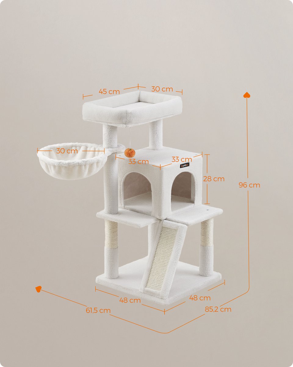 Feandrea - Krabpaal - Kattenboom - Voor Katten - Groot Platform - Stevig en Comfortabel – foto 4