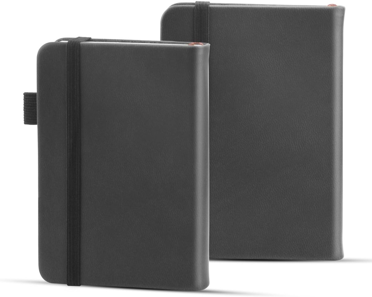 Set van 2 Kleine Notitieboekjes A7 met 100 Pagina's - Mini Notitieboek voor School, Kantoor en Thuisgebruik