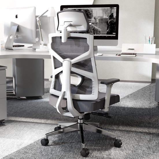Luxe Eetkamerstoel - Draaibaar - Met Armleuningen - Wit - 65x65x131 cm - Arqam van luxe — afbeelding 3