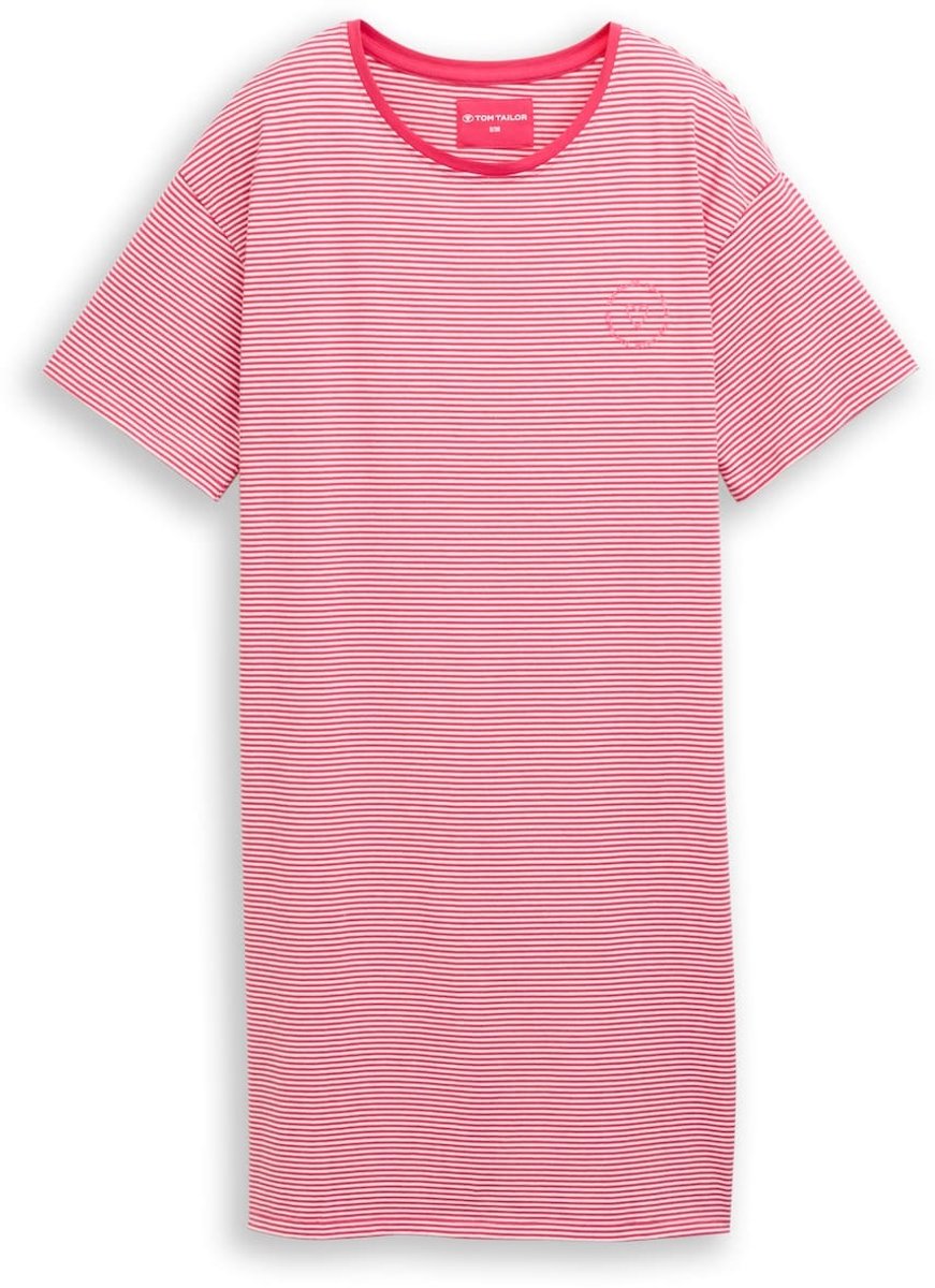 Tom Tailor Nachthemd met streepjesmotief - red-medium-horizontal stripe