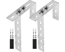 Zonnepaneel Balkon Beugel Verstelbaar - RVS 304 Solar Panel Mount - Zonder Boren Installatie - Universele Balkonbevestiging 6-18 cm - Solar Paneel Houder Balkon, Dak, Camper