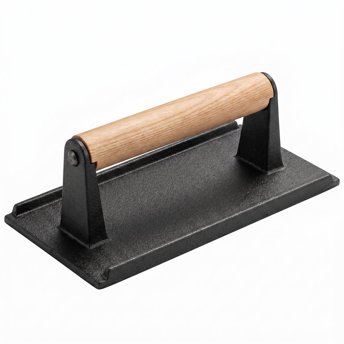 YUGN Smash Burger Pers - Hamburgerpers - IJzer en Hout - Met Keramische Coating - 21x10.5 cm