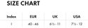 Maattabel: EUR 40-46, UK 6½-11, USA 7½-12.