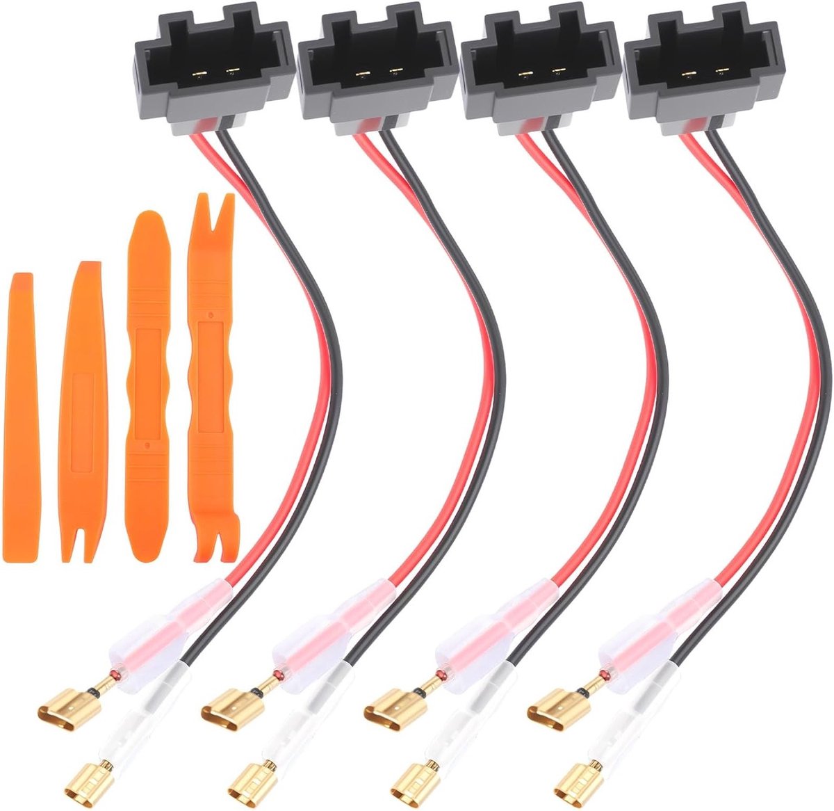 Car Audio Speaker Adapter Set voor Mercedes, VW, BMW en Porsche - 4 Stuks DIN Compatibel met Auto Radio en Luidsprekers
