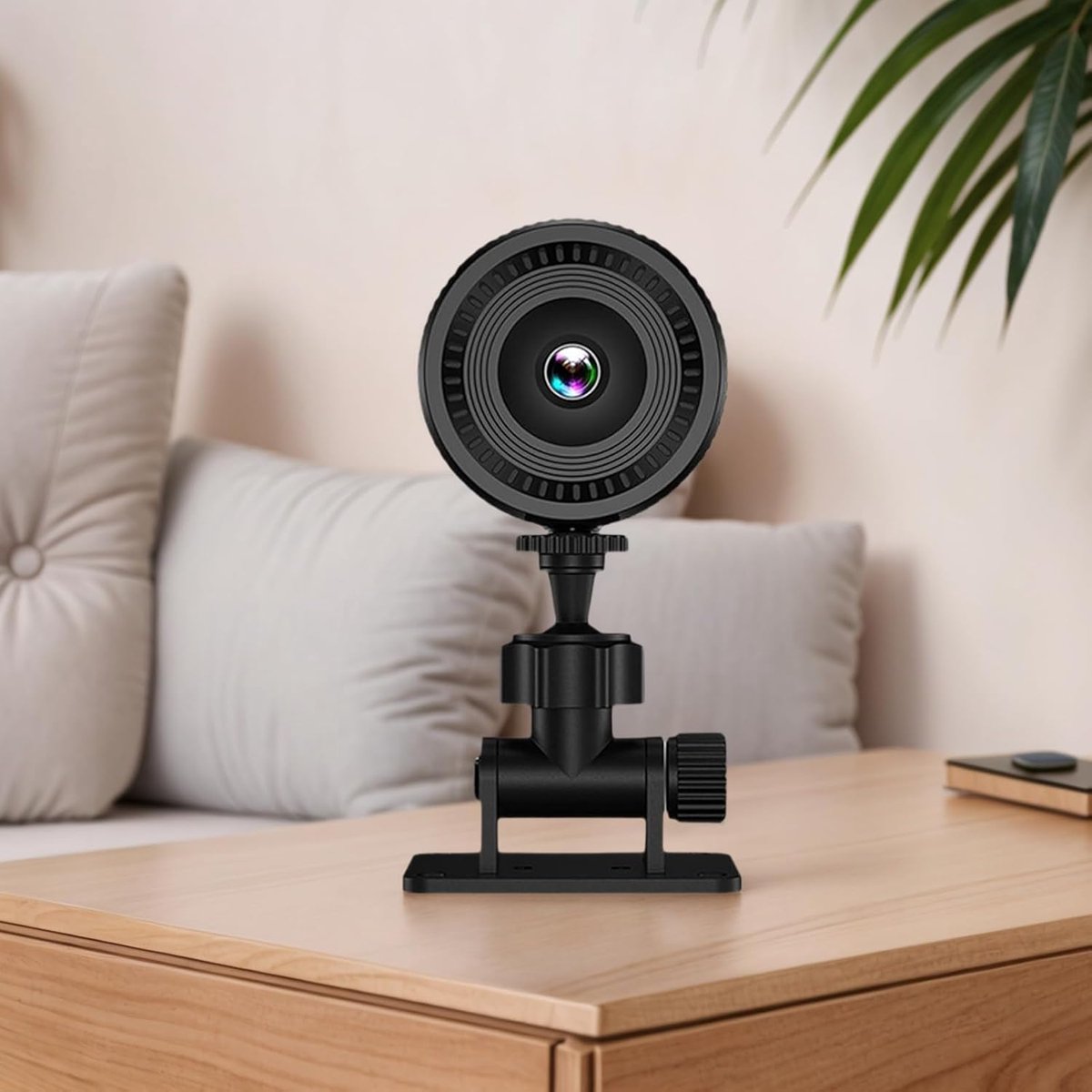 KZQ Mini webcam 1080p met nachtzicht – draadloos, bewegingsdetectie, TF-kaart (max. 256 GB, niet inbegrepen), voor binnen en reis (zwart)