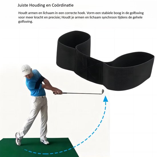 2-in-1 Golf Training Set - Grip Trainer & Swing Correctie Band van Merkloos — afbeelding 4