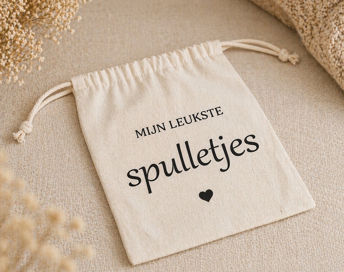 Bewaarzakje Mijn leukste spulletjes - kraamcadeau - jongen - meisje