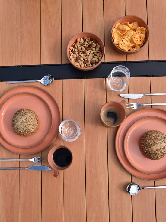 Travellife Avila Camping Mokken Terracotta Rood Set 4 stuks - Gemaakt van gerecyclede materialen - Melaminevrij - Vaatwasser- en magnetronbestendig — afbeelding 3