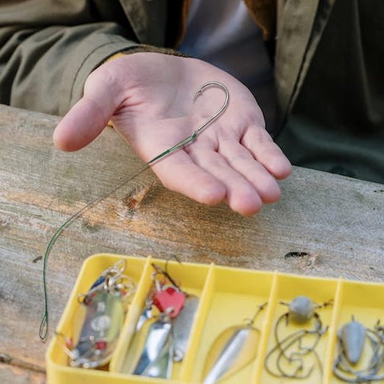 40 Stuks Vissen Haken van Koolstofstaal - Diverse Barbs voor Zee, Meer en Rivier (Plat Haak, 2.5cm) van Merkloos — afbeelding 4