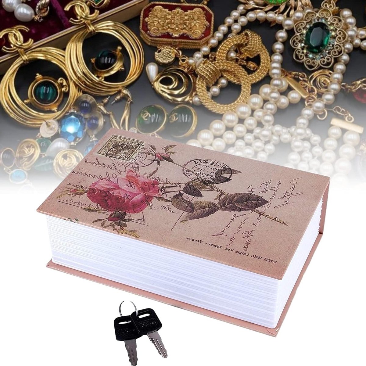 Veilige Boek Kluis voor Geld en Sieraden - Verborgen Opbergplek in Woordenschat Boek voor Waardevolle Spullen