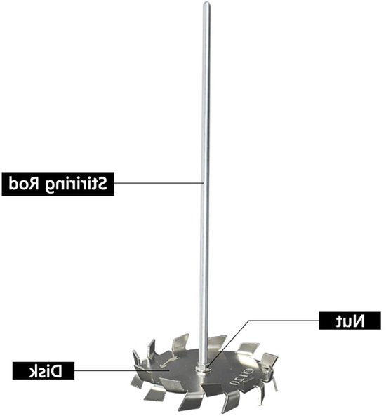 Roestvrijstalen Roerstaaf met Zaagtandtype en 25 cm Lengte voor Efficiënte Menging en Dispersie, Ideaal voor Blender en Keuken Gebruik — afbeelding 3
